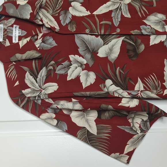 Pierre Cardin Vintage Floral Tropical Vibrant SS Button Down Shirt w Pocket M - Picture 2 of 11